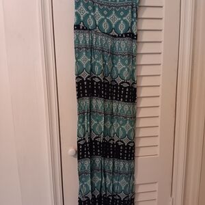Pink Republic Teal and Navy Printed Maxi Dress
